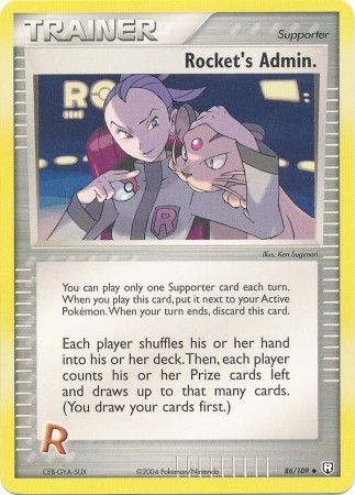 Rocket's Admin. 86/109-Kantocards