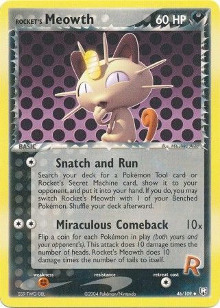 Rocket's Meowth 46/109-Kantocards
