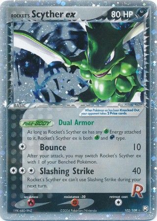 Rocket's Scyther ex 102/109-Kantocards