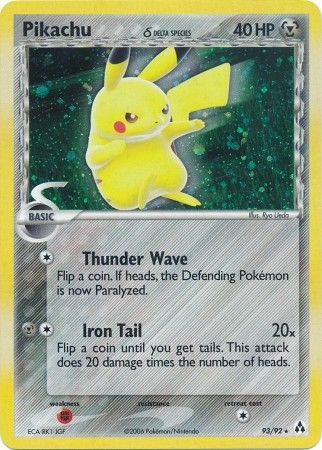 Pikachu (delta species) 93/92-Kantocards