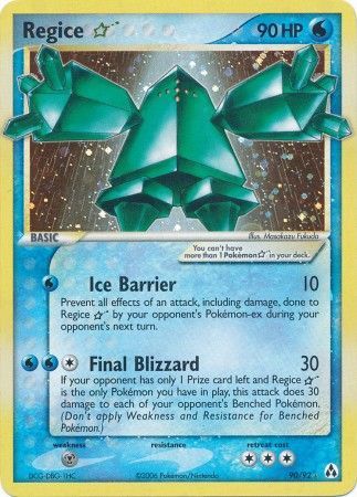 Regice Star 90/92-Kantocards