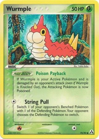 Wurmple 70/92-Kantocards