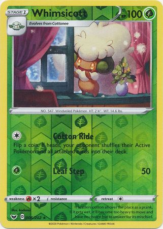 Whimsicott 006/202 - Reverse Holo-Kantocards
