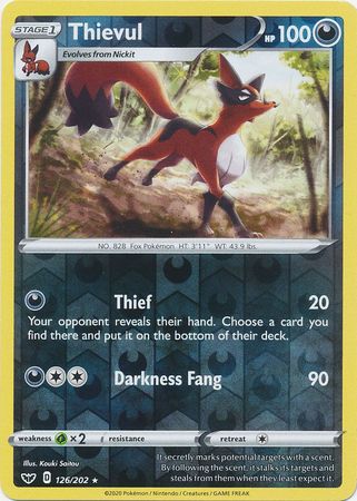 Thievul 126/202 - Reverse Holo-Kantocards