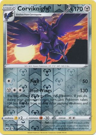Corviknight 135/202 - Reverse Holo-Kantocards