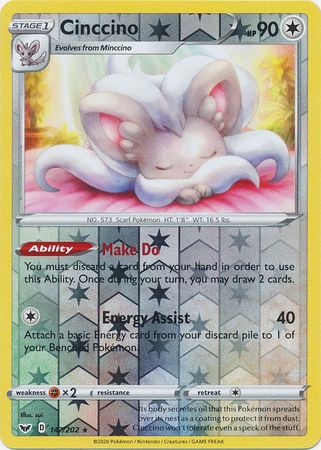 Cinccino 147/202 - Reverse Holo-Kantocards