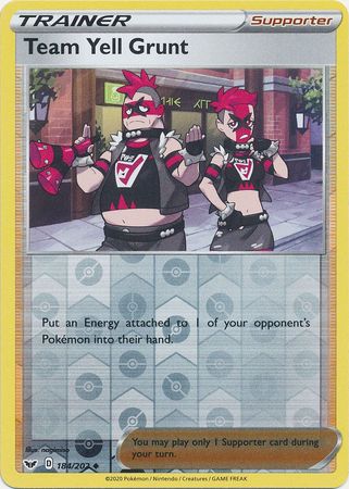 Team Yell Grunt 184/202 - Reverse Holo-Kantocards
