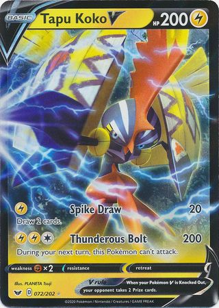 Tapu Koko V 072/202-Kantocards