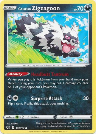 Galarian Zigzagoon 117/202-Kantocards