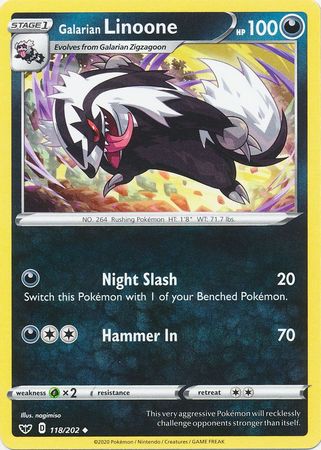 Galarian Linoone 118/202-Kantocards