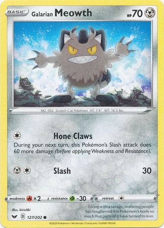 Galarian Meowth 127/202-Kantocards