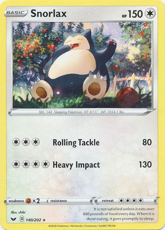Snorlax 140/202-Kantocards