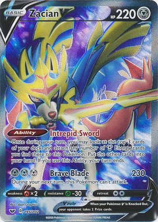 Zacian V 195/202 - Full Art-Kantocards
