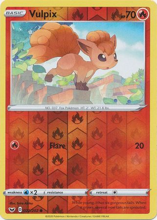 Vulpix 022/202 - Reverse Holo-Kantocards