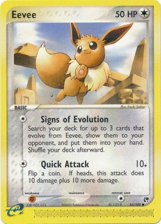 Eevee 63/100-Kantocards