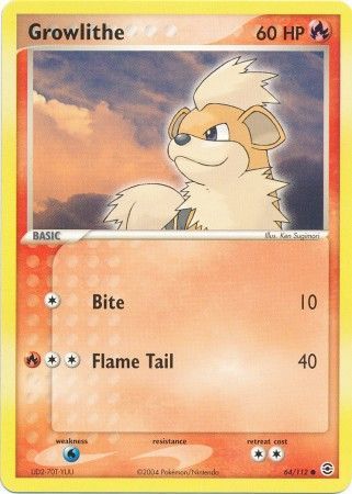 Growlithe 64/112-Kantocards