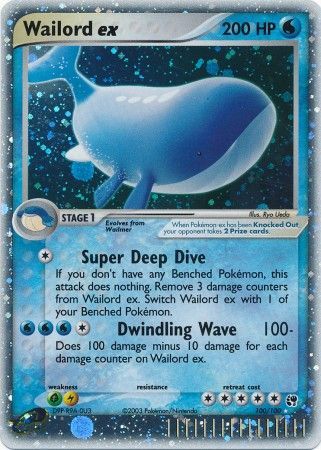Wailord ex 100/100-Kantocards