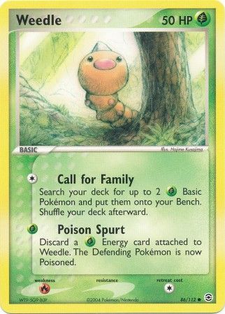 Weedle 86/112-Kantocards