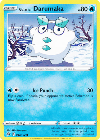 Galarian Darumaka 047/192-Kantocards