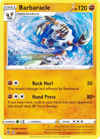 Barbaracle 104/192-Kantocards