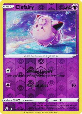 Clefairy 074/192 - Reverse Holo-Kantocards