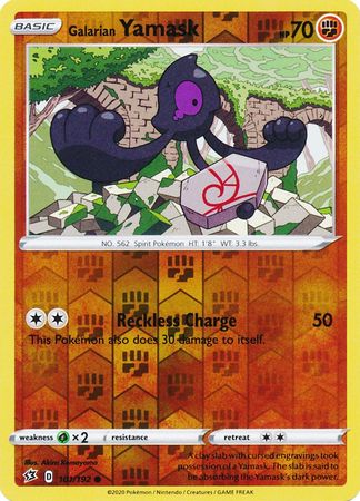 Galarian Yamask 101/192 - Reverse Holo-Kantocards
