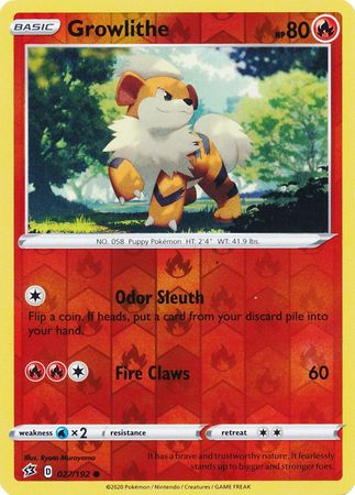 Growlithe 027/192 - Reverse Holo-Kantocards