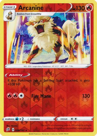 Arcanine 028/192 - Reverse Holo-Kantocards