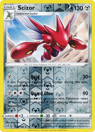 Scizor 128/192 - Reverse Holo-Kantocards