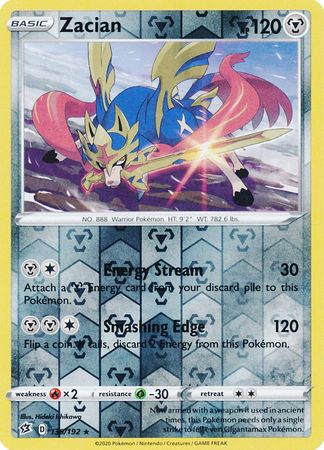 Zacian 139/192 - Reverse Holo-Kantocards