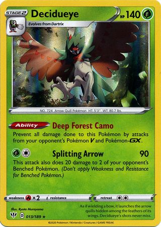 Decidueye 013/189 - Holo-Kantocards