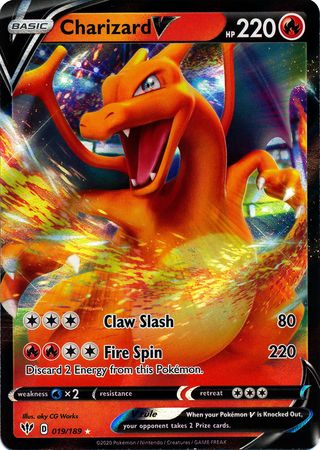 Charizard V 019/189-Kantocards