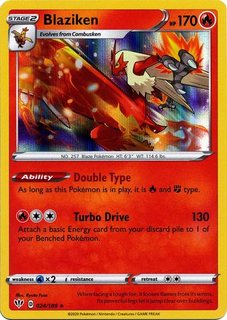 Blaziken 024/189 - Holo-Kantocards