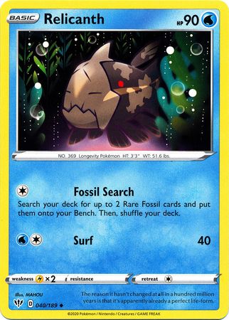 Relicanth 040/189-Kantocards