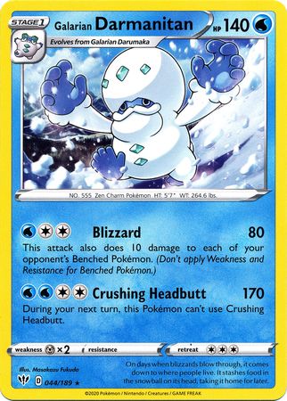 Galarian Darmanitan 044/189-Kantocards