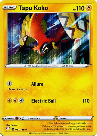 Tapu Koko 061/189 - Holo-Kantocards