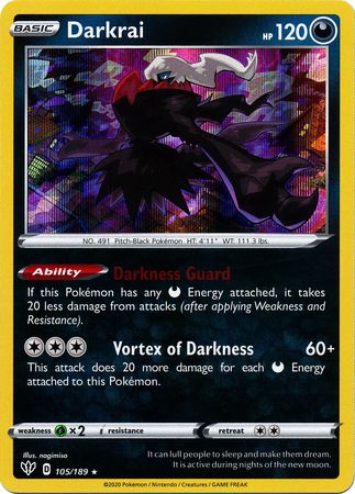 Darkrai 105/189 - Holo-Kantocards