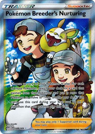 Pokémon Breeder's Nurturing 188/189 - Full Art-Kantocards