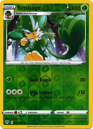 Simisage 007/189 - Holo Reverse-Kantocards