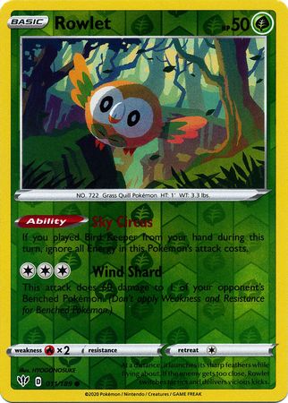 Rowlet 011/189 - Reverse Holo-Kantocards