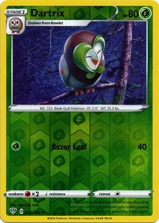 Dartrix 012/189 - Holo Reverse-Kantocards