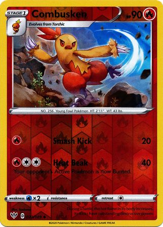 Combusken 023/189 - Reverse Holo-Kantocards