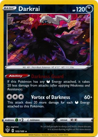 Darkrai 105/189 - Holo Reverse-Kantocards
