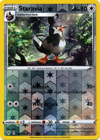 pokemon staravia card Pokmon Card Number / Rarity Staravia 25th Next Generation World