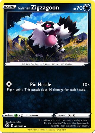 Galarian Zigzagoon 035/073-Kantocards
