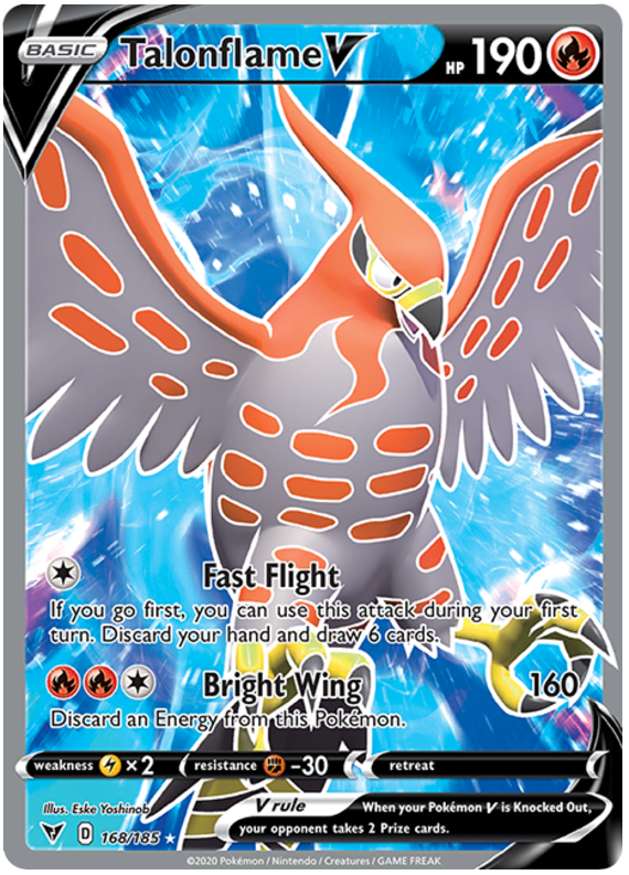 Talonflame V 168/185-Kantocards