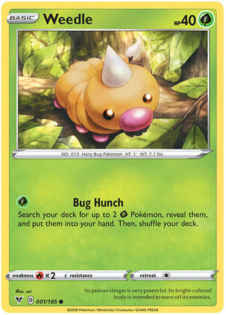 Weedle 001/185-Kantocards