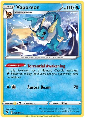 Vaporeon 030/185-Kantocards