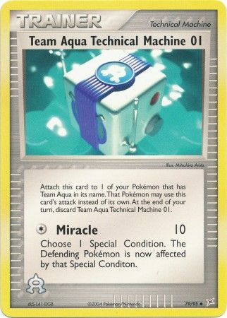 Team Aqua Technical Machine 01 79/95-Kantocards