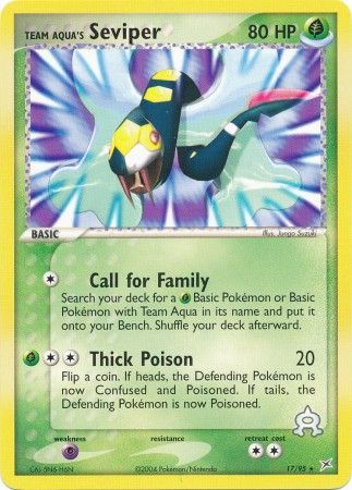 Team Aqua's Seviper 17/95-Kantocards